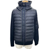モンクレール MONCLER ダウン切替ニットパーカー ネイビー ナイロン メンズ パーカー