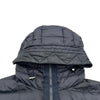モンクレール MONCLER ダウン切替ニットパーカー ネイビー ナイロン メンズ パーカー