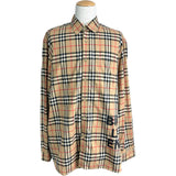 バーバリーロンドン BURBERRY LONDON ロゴチェック長袖シャツ 8017567 ベージュ コットン メンズ 長袖シャツ
