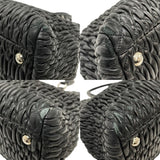 ミュウミュウ miu miu マテラッセ ハンドバッグ ブラック シルバー金具 ナッパレザー レディース ハンドバッグ