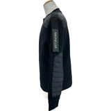 モンクレール MONCLER ラバーロゴスウェットシャツ ブラック コットン メンズ スウェット