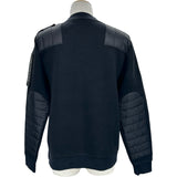 モンクレール MONCLER ラバーロゴスウェットシャツ ブラック コットン メンズ スウェット