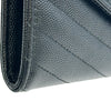 サンローラン SAINT LAURENT カサンドラ ラージ フラップウォレット 372264BOW01 ブラック ゴールド金具 レザー レディース 長財布