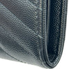 サンローラン SAINT LAURENT カサンドラ ラージ フラップウォレット 372264BOW01 ブラック ゴールド金具 レザー レディース 長財布