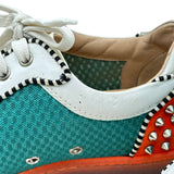 クリスチャン・ルブタン Christian louboutin スタッズ ローカットスニーカー ホワイト レザー メンズ スニーカー