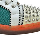 クリスチャン・ルブタン Christian louboutin スタッズ ローカットスニーカー ホワイト レザー メンズ スニーカー