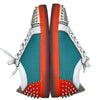 クリスチャン・ルブタン Christian louboutin スタッズ ローカットスニーカー ホワイト レザー メンズ スニーカー