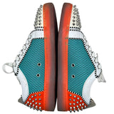 クリスチャン・ルブタン Christian louboutin スタッズ ローカットスニーカー ホワイト レザー メンズ スニーカー
