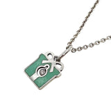 ティファニー TIFFANY＆CO ブルーボックス １PD ネックレス シルバー×ブルー SV925 ジュエリー