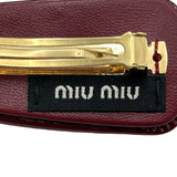 ミュウミュウ miu miu ヘアクリップ 5IF092_069_FOD27 ルージュ系 パテント レディース その他小物