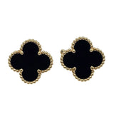ヴァンクリーフ＆アーペル Van Cleef & Arpels ヴィンテージアルハンブラピアス オニキス ブラック・GD 750YG/OX オニキス ジュエリー