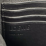 ロエベ LOEWE アナグラムLジップクラッチ ブラック シルバー金具 レザー メンズ クラッチバッグ