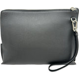 ロエベ LOEWE アナグラムLジップクラッチ ブラック シルバー金具 レザー メンズ クラッチバッグ