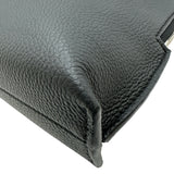 ロエベ LOEWE アナグラムLジップクラッチ ブラック シルバー金具 レザー メンズ クラッチバッグ