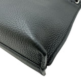 ロエベ LOEWE アナグラムLジップクラッチ ブラック シルバー金具 レザー メンズ クラッチバッグ