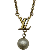 ルイ・ヴィトン LOUIS VUITTON ネックレス・LVアイコニックルイザ ゴールド メタル/パール アクセサリー