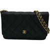 シャネル CHANEL マトラッセチェーンウォレット AP0250 ブラック ゴールド金具 キャビアスキン レディース ショルダーバッグ