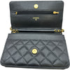 シャネル CHANEL マトラッセチェーンウォレット AP0250 ブラック ゴールド金具 キャビアスキン レディース ショルダーバッグ