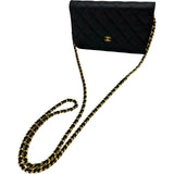 シャネル CHANEL マトラッセチェーンウォレット AP0250 ブラック ゴールド金具 キャビアスキン レディース ショルダーバッグ