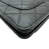 シャネル CHANEL マトラッセチェーンウォレット AP0250 ブラック ゴールド金具 キャビアスキン レディース ショルダーバッグ