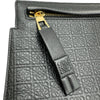 ロエベ LOEWE リピートアナグラムクラッチバッグ ブラック ゴールド金具 レザー メンズ セカンドバッグ