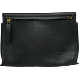ロエベ LOEWE リピートアナグラムクラッチバッグ ブラック ゴールド金具 レザー メンズ セカンドバッグ