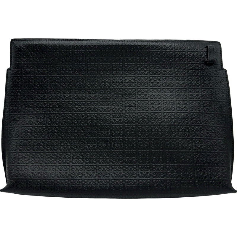 ロエベ LOEWE リピートアナグラムクラッチバッグ ブラック ゴールド