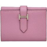 エルメス HERMES べアンコンビネ U刻印 モーヴシルベストル シルバー金具 エプソン レディース 二つ折り財布