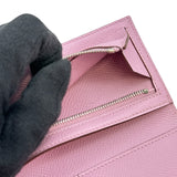 エルメス HERMES べアンコンビネ U刻印 モーヴシルベストル シルバー金具 エプソン レディース 二つ折り財布