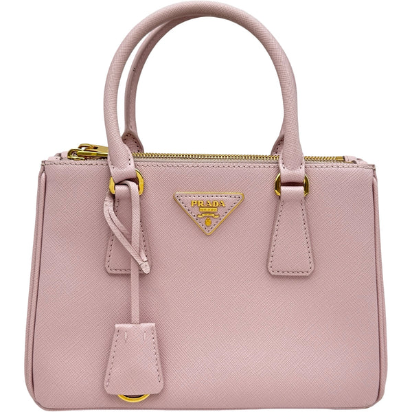 プラダ PRADA ガレリア スモール ハンドバッグ 1BA896 ピンク ゴールド
