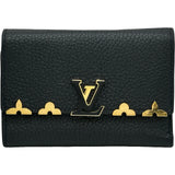ルイ・ヴィトン LOUIS VUITTON ポルトフォイユ･カプシーヌ コンパクト M82764 ブラック トリヨンレザー レディース 三つ折り財布
