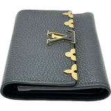ルイ・ヴィトン LOUIS VUITTON ポルトフォイユ･カプシーヌ コンパクト M82764 ブラック トリヨンレザー レディース 三つ折り財布