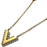 ルイ・ヴィトン LOUIS VUITTON コリエ エセンシャルV ペルル ゴールド ホワイト ゴールドプレーテッド/フェイクパール アクセサリー