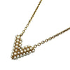 ルイ・ヴィトン LOUIS VUITTON コリエ エセンシャルV ペルル ゴールド ホワイト ゴールドプレーテッド/フェイクパール アクセサリー
