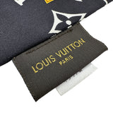 ルイ・ヴィトン LOUIS VUITTON バンドー・モノグラム コンフィデンシャル M78656 ブラック/ゴールド シルク レディース スカーフ