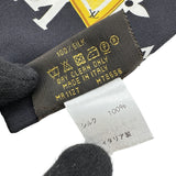 ルイ・ヴィトン LOUIS VUITTON バンドー・モノグラム コンフィデンシャル M78656 ブラック/ゴールド シルク レディース スカーフ
