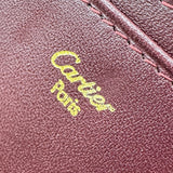 カルティエ Cartier マストライン長財布 ボルドー ゴールド金具 レザー ユニセックス 長財布