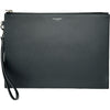 サンローラン SAINT LAURENT ジップタブレットホルダー 683865 ブラック シルバー金具 レザー メンズ クラッチバッグ