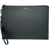 サンローラン SAINT LAURENT ジップタブレットホルダー 683865 ブラック シルバー金具 レザー メンズ クラッチバッグ