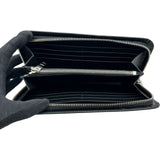 サンローラン SAINT LAURENT ロングジップウォレット 534290 ブラック シルバー金具 レザー メンズ 長財布