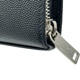 サンローラン SAINT LAURENT ロングジップウォレット 534290 ブラック シルバー金具 レザー メンズ 長財布