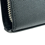 サンローラン SAINT LAURENT ロングジップウォレット 534290 ブラック シルバー金具 レザー メンズ 長財布