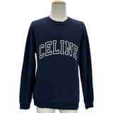 セリーヌ CELINE ルーズフィットロゴプリントスウェットシャツ 2Y05G670Q ネイビー コットン メンズ スウェット