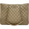 シャネル CHANEL ココマークマトラッセラージショッピングトート A91046 ベージュ ゴールド金具 キャビアスキン レディース トートバッグ