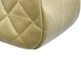 シャネル CHANEL ココマークマトラッセラージショッピングトート A91046 ベージュ ゴールド金具 キャビアスキン レディース トートバッグ