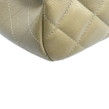 シャネル CHANEL ココマークマトラッセラージショッピングトート A91046 ベージュ ゴールド金具 キャビアスキン レディース トートバッグ