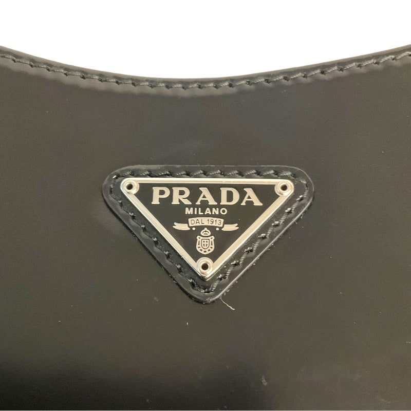プラダ PRADA クレオショルダーバッグ 1BC499 ブラック ブラッシュドレザー レディース ハンドバッグ