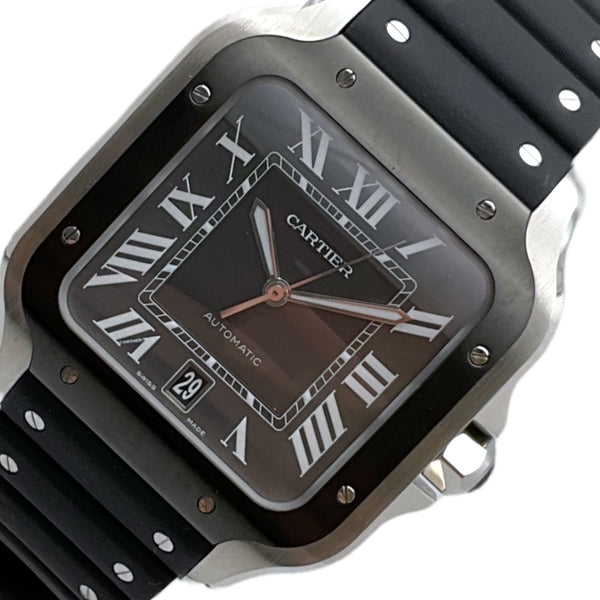 カルティエ Cartier サントス ドゥ カルティエ LM WSSA0037 グレー SS 自動巻き メンズ 腕時計