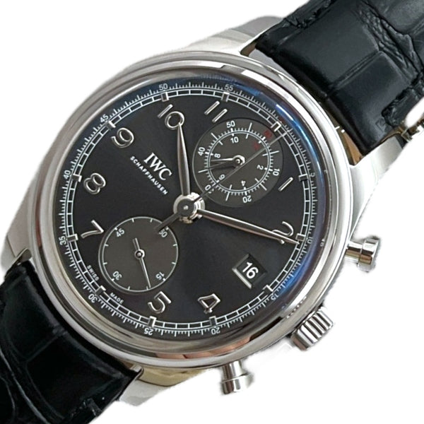 インターナショナルウォッチカンパニー IWC ポルトギーゼ クロノグラフ クラシック IW390404 グレー SS/革ベルト（社外品） 自動巻き メンズ 腕時計