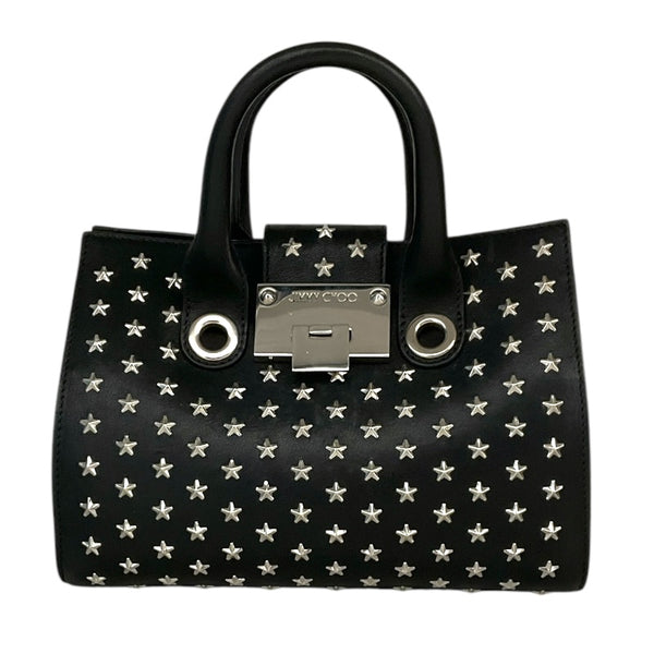 ジミーチュウ JIMMY CHOO ライリー２ＷＡＹバッグ ブラック/シルバー金具 レザー・スタッズ レディース ショルダーバッグ